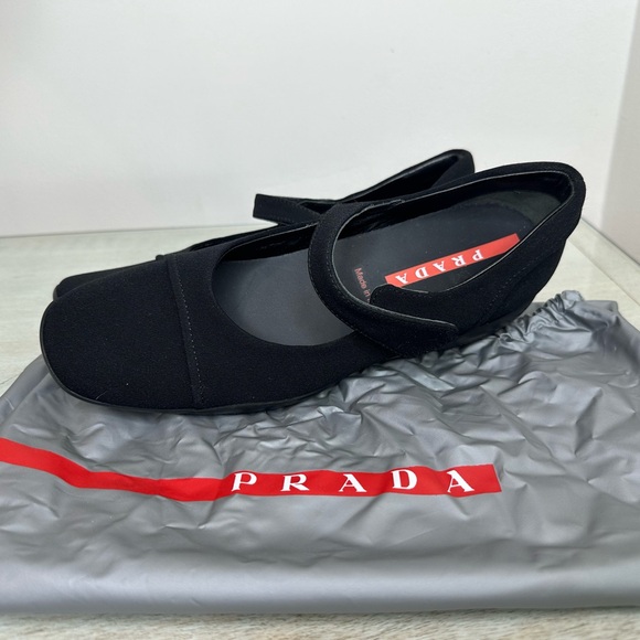 Prada Women's Black Mary Jane sport shoes - Picture 8 of 11